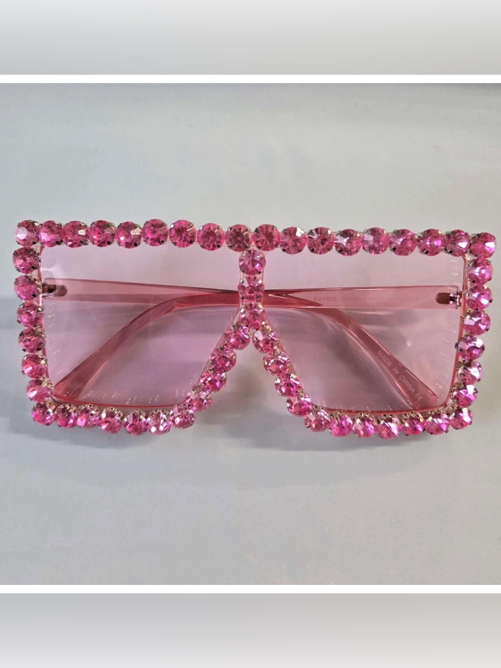 BIG Pink BLING Sunglasses, CRYSTAL DIAMOND EMBELLISHED